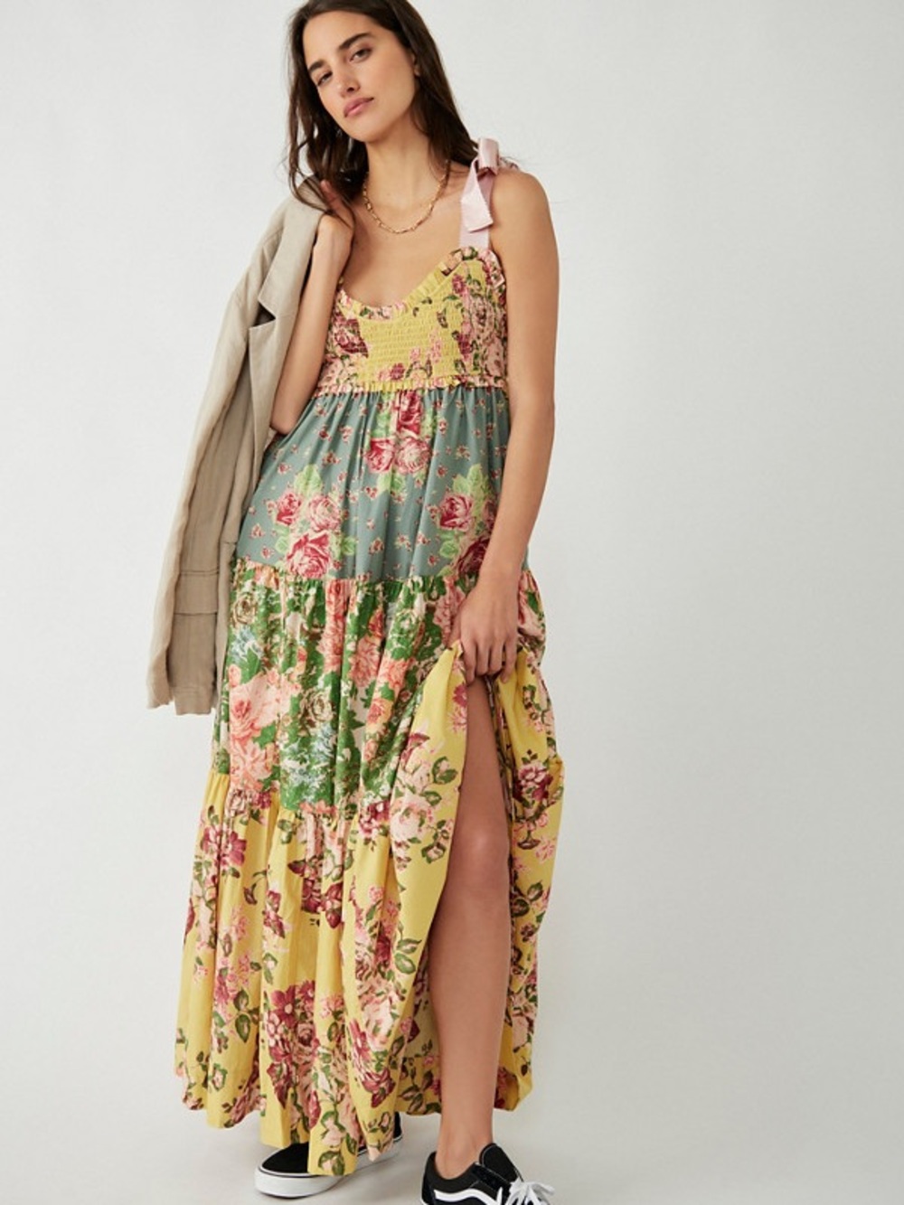 Free People Bluebell Dress M Maxi Cottage Core Floral Rare/HTF Farmhouse EUC - Picture 4 of 4